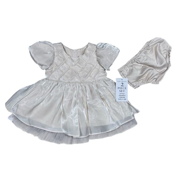 Rare Editions Baby Girl Shimmer Social Dress 3-6M Holiday Special Occasion NWT - Picture 1 of 8